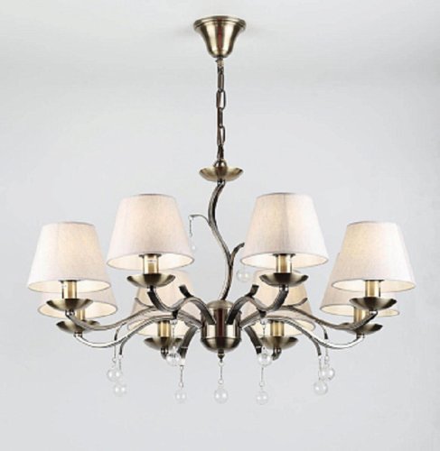 Люстра потолочная восьмирожковая на цепочке Rivoli Классика Aroma P8 CR Е14 Медь картинка 